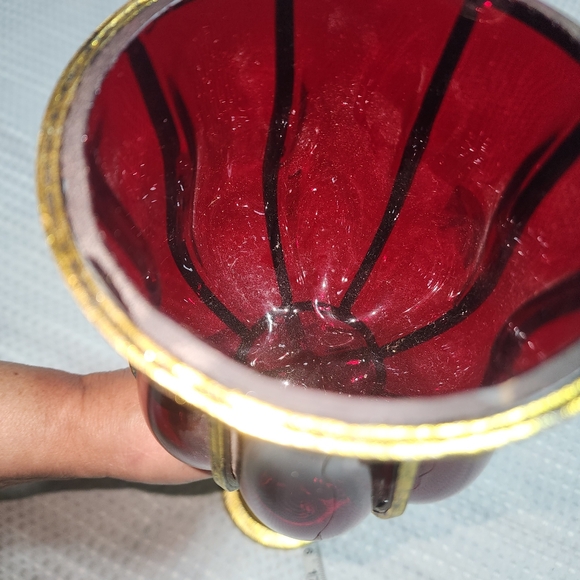 HURRICANE TALL 17" GOLDTONE CANDLESTICK CANDLE OR TEALIGHT HOLDER. HEAVY - Picture 8 of 12